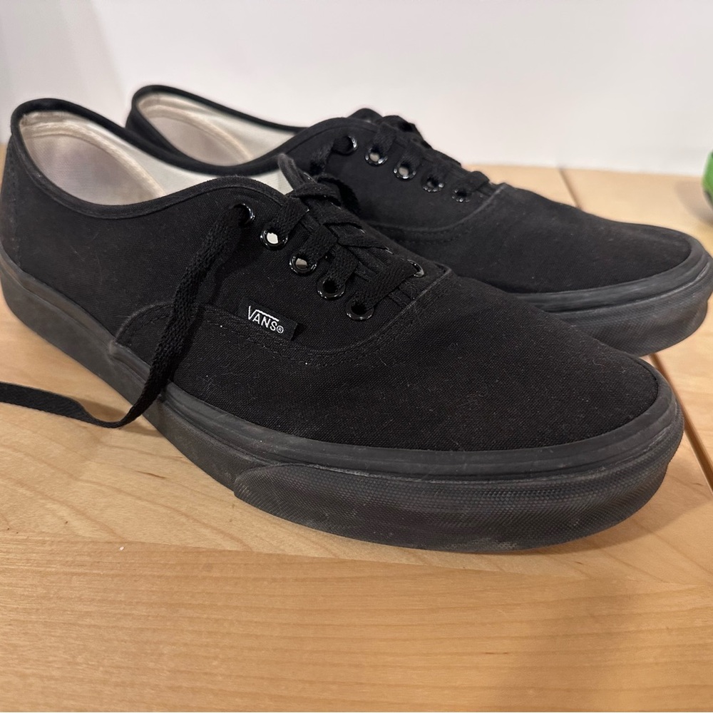 Vans Black Canvas Sneakers with Waffle Sole